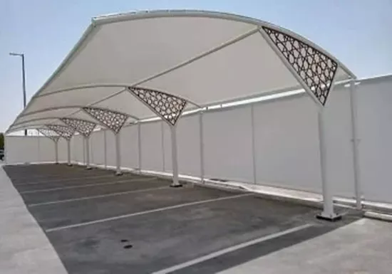 مظلات سيارات كانتيليفر الرياض — بدون أعمدة أمامية لسهولة الحركة