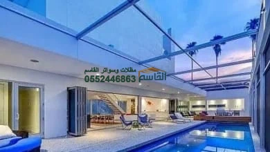 مظلات مسابح لكسان الرياض — إضاءة طبيعية مع حماية UV