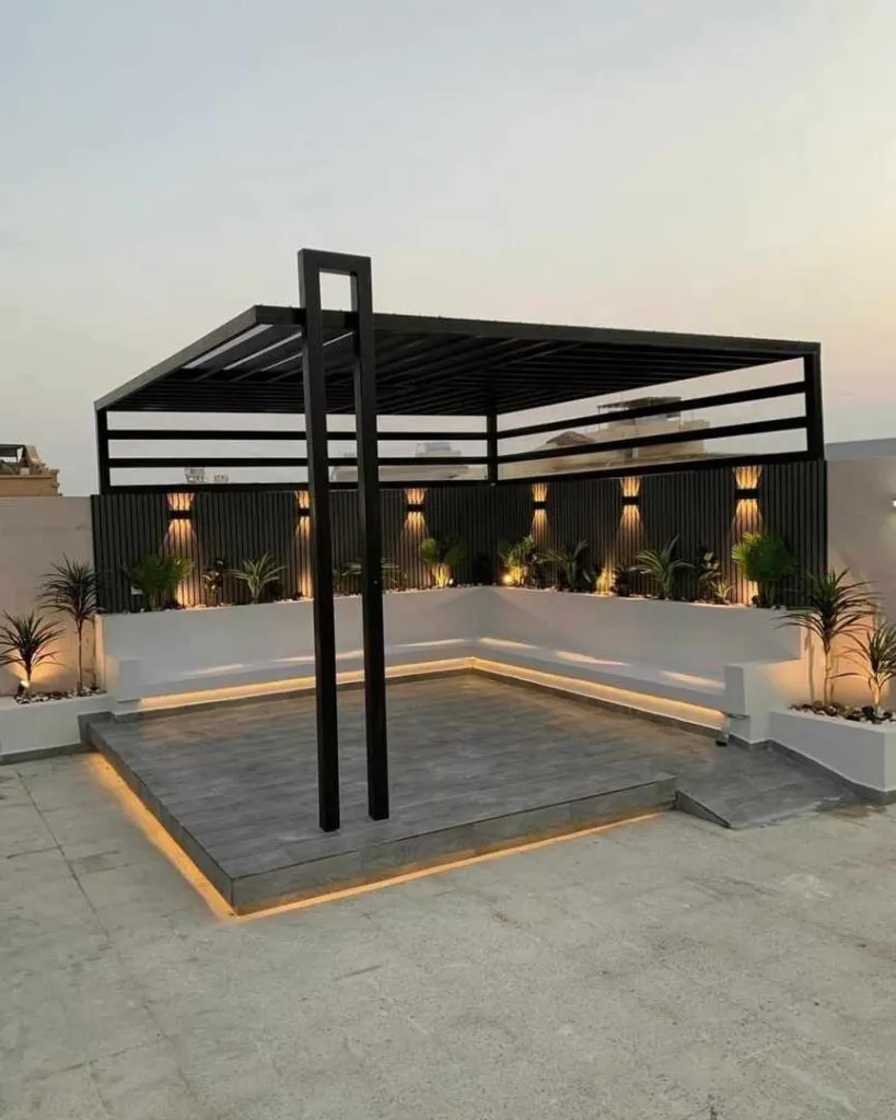 برجولات قماش PVC للحدائق بالرياض 0532228615 مظلات وسواتر القاسم الحديثة