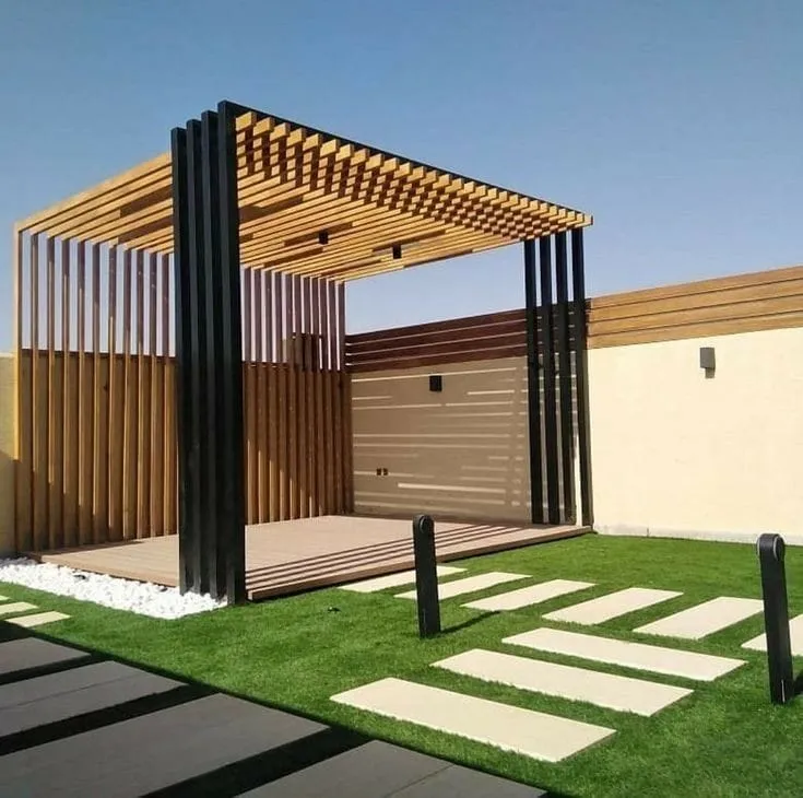 أحدث تصاميم البرجولات 2026 بالرياض 0532228615 مظلات وسواتر القاسم الحديثة