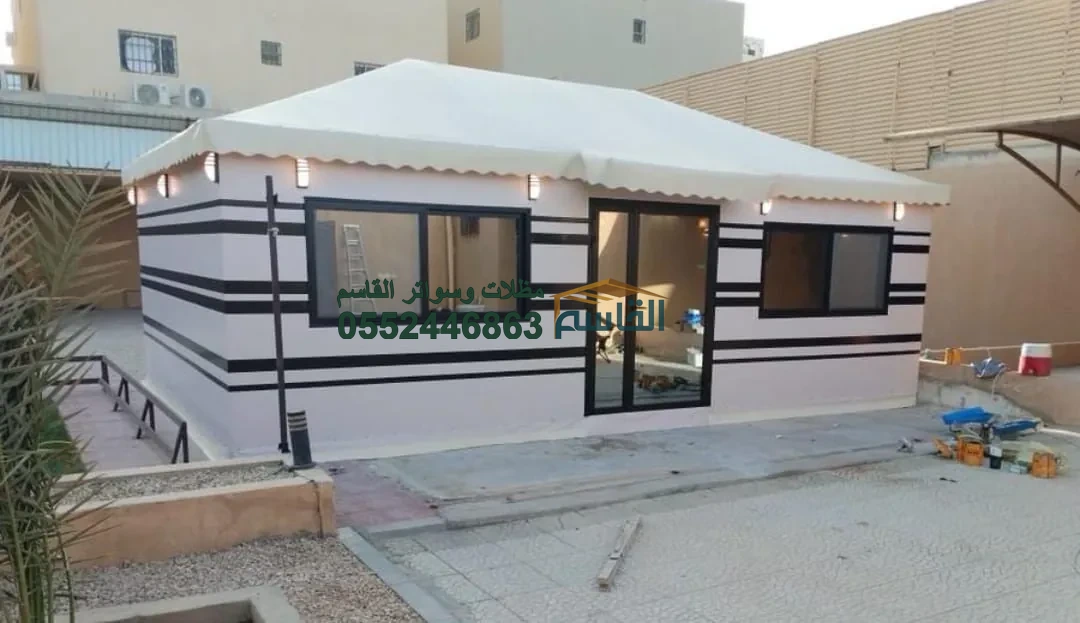خيام ملكية أحجام الرياض — خيمة ملكية بزجاج أمامي